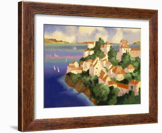 Seaside Village IV-Max Hayslette-Framed Giclee Print