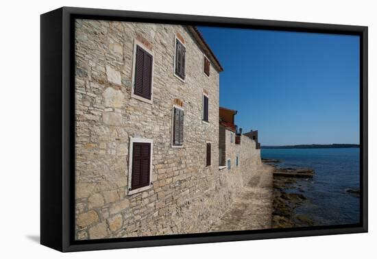 Seaside, waterfront residence, Outer City Wall, 13th century, Old Town, Novigrad, Croatia, Europe-Richard Maschmeyer-Framed Premier Image Canvas