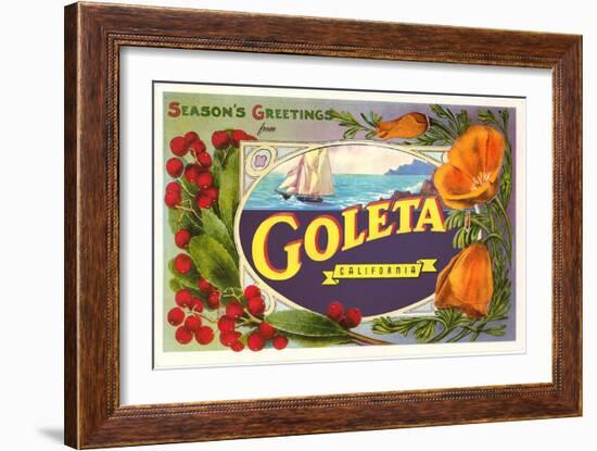 Season's Greetings from Goleta, California-null-Framed Art Print