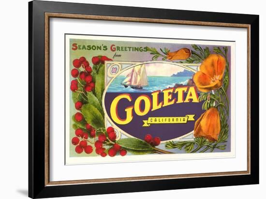 Season's Greetings from Goleta, California-null-Framed Art Print
