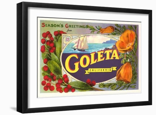 Season's Greetings from Goleta, California-null-Framed Art Print