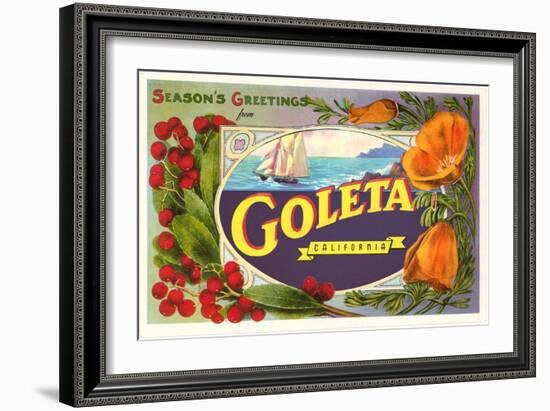 Season's Greetings from Goleta, California-null-Framed Art Print