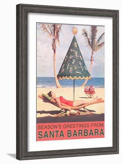 Season's Greetings from Santa Barbara, California-null-Framed Art Print