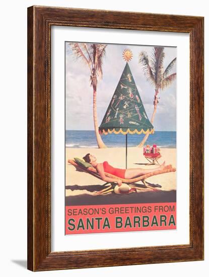 Season's Greetings from Santa Barbara, California-null-Framed Art Print