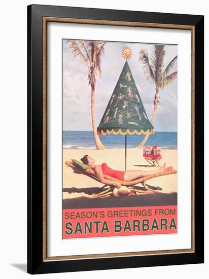 Season's Greetings from Santa Barbara, California-null-Framed Art Print