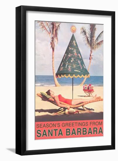 Season's Greetings from Santa Barbara, California-null-Framed Art Print