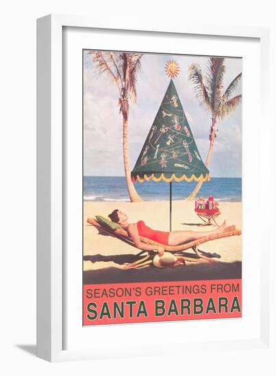 Season's Greetings from Santa Barbara, California-null-Framed Art Print