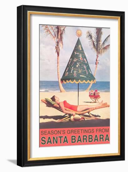 Season's Greetings from Santa Barbara, California-null-Framed Art Print