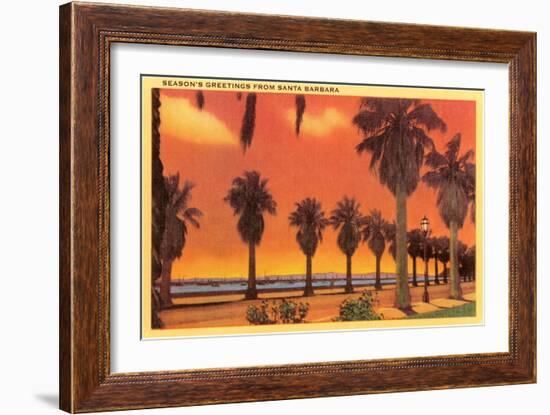 Season's Greetings from Santa Barbara, California-null-Framed Art Print