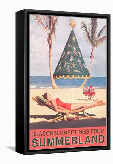 Season's Greetings from Summerland-null-Framed Stretched Canvas