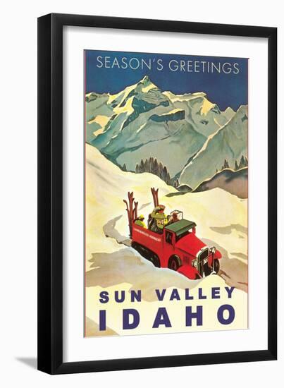 Season's Greetings from Sun Valley-null-Framed Art Print