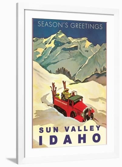 Season's Greetings from Sun Valley-null-Framed Art Print