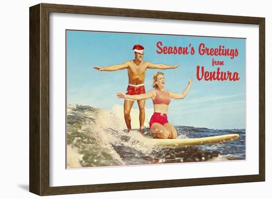 Season's Greetings from Ventura-null-Framed Art Print