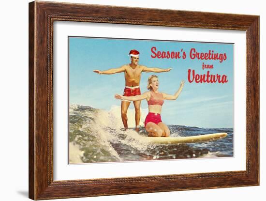 Season's Greetings from Ventura-null-Framed Art Print