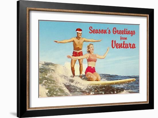 Season's Greetings from Ventura-null-Framed Art Print