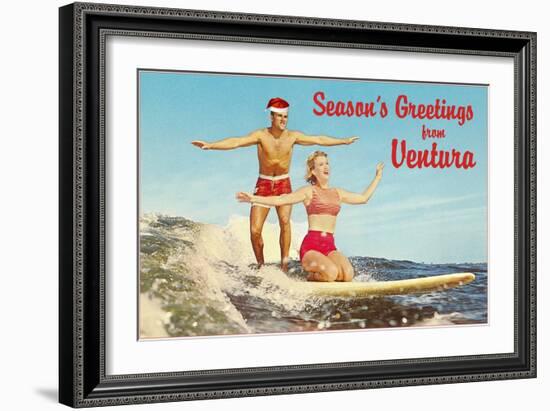 Season's Greetings from Ventura-null-Framed Art Print