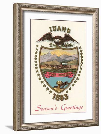 Season's Greetings, State Seal-null-Framed Art Print