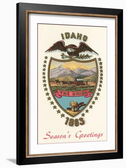 Season's Greetings, State Seal-null-Framed Art Print