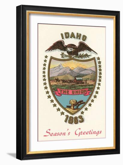 Season's Greetings, State Seal-null-Framed Art Print