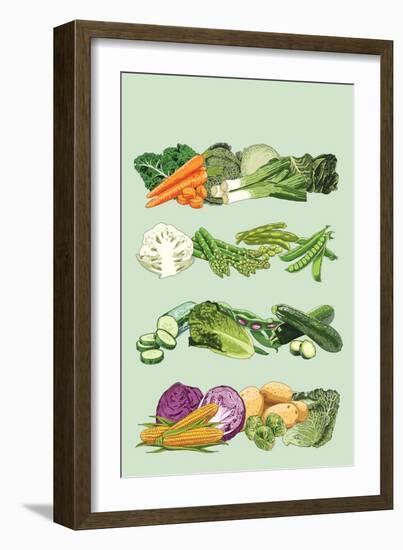 Seasonal Vegetables in the UK-Claire Huntley-Framed Giclee Print