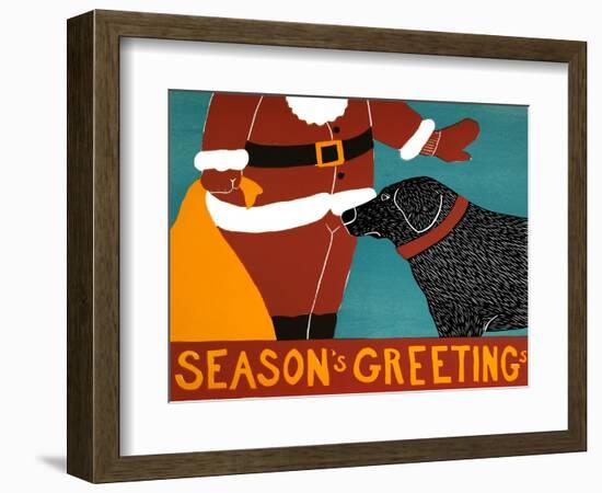 Seasons Greetings Black-Stephen Huneck-Framed Giclee Print