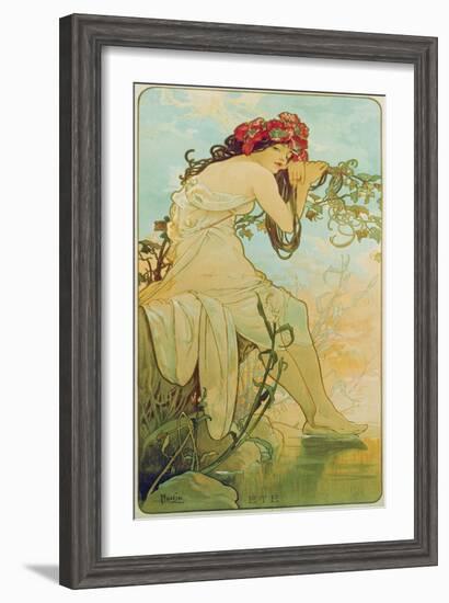 Seasons: Summer, 1896-Alphonse Mucha-Framed Giclee Print