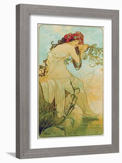 Seasons: Summer, 1896-Alphonse Mucha-Framed Giclee Print