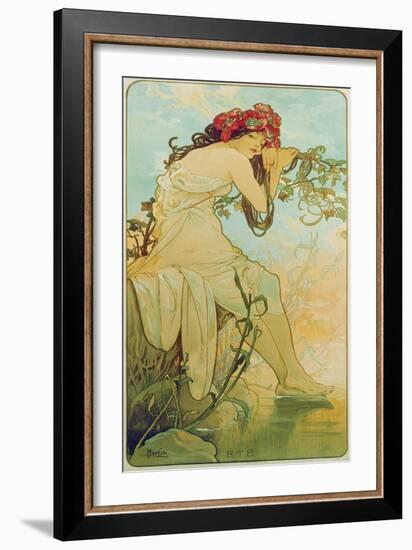 Seasons: Summer, 1896-Alphonse Mucha-Framed Giclee Print