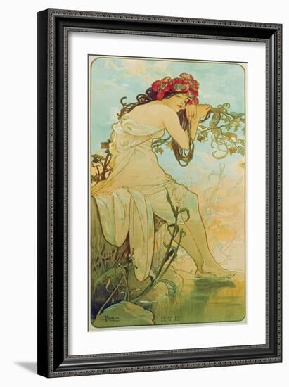 Seasons: Summer, 1896-Alphonse Mucha-Framed Giclee Print