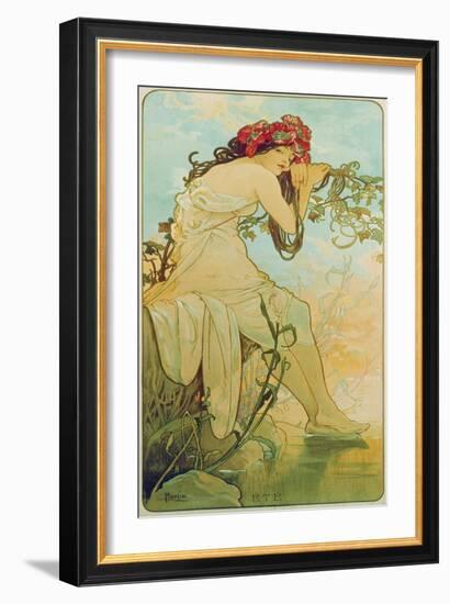 Seasons: Summer, 1896-Alphonse Mucha-Framed Giclee Print