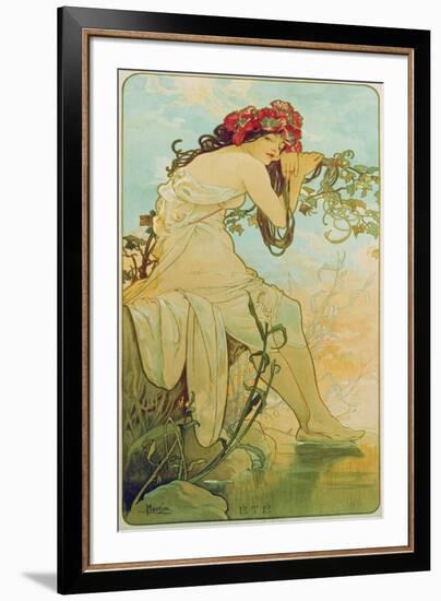 Seasons: Summer, 1896-Alphonse Mucha-Framed Giclee Print