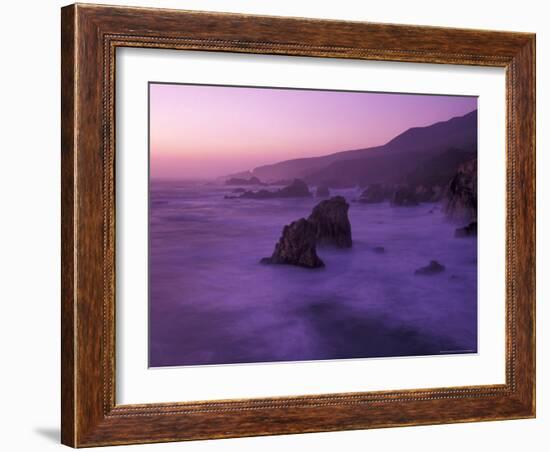 Seastacks and Waves of Andrew Molera State Park, California, USA-Gavriel Jecan-Framed Photographic Print