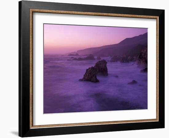 Seastacks and Waves of Andrew Molera State Park, California, USA-Gavriel Jecan-Framed Photographic Print