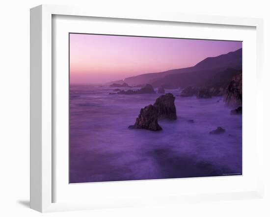 Seastacks and Waves of Andrew Molera State Park, California, USA-Gavriel Jecan-Framed Photographic Print