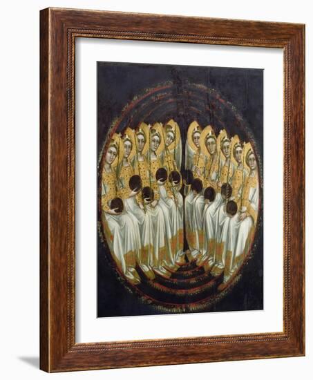 Seated Angels with Orbs in their Hands, c.1348-54-Ridolfo di Arpo Guariento-Framed Giclee Print