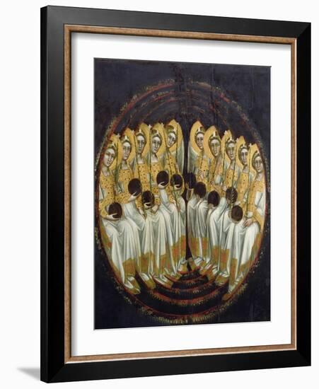 Seated Angels with Orbs in their Hands, c.1348-54-Ridolfo di Arpo Guariento-Framed Giclee Print