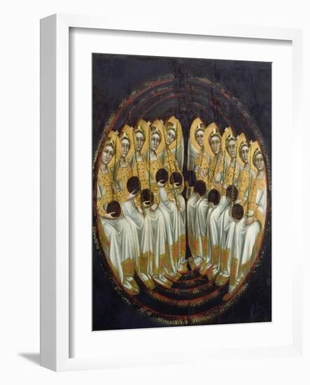 Seated Angels with Orbs in their Hands, c.1348-54-Ridolfo di Arpo Guariento-Framed Giclee Print