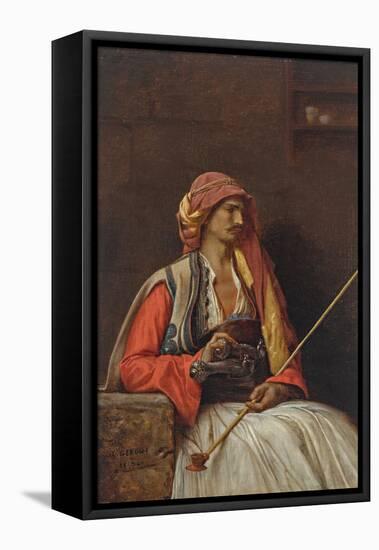 Seated Arnaut, 1857 (Oil on Panel)-Jean Leon Gerome-Framed Premier Image Canvas