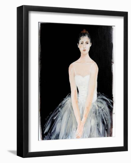 Seated Ballerina with gold crown2015-Susan Adams-Framed Giclee Print