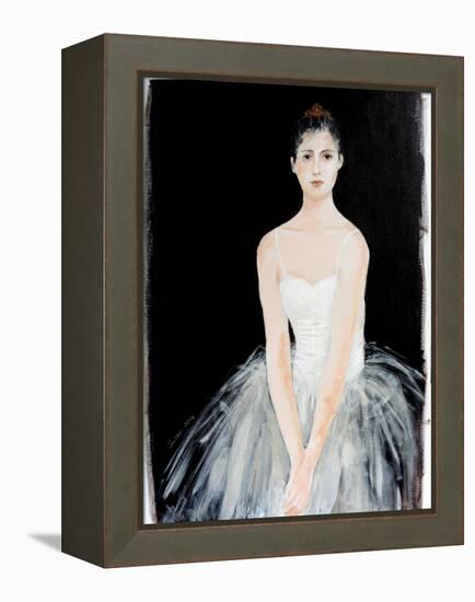Seated Ballerina with gold crown2015-Susan Adams-Framed Premier Image Canvas