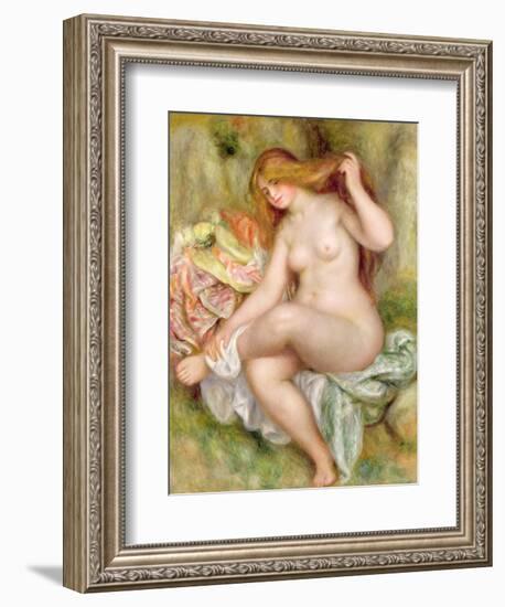 Seated Bather, 1903-06-Pierre-Auguste Renoir-Framed Giclee Print