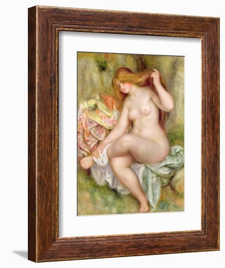 Seated Bather, 1903-06-Pierre-Auguste Renoir-Framed Giclee Print