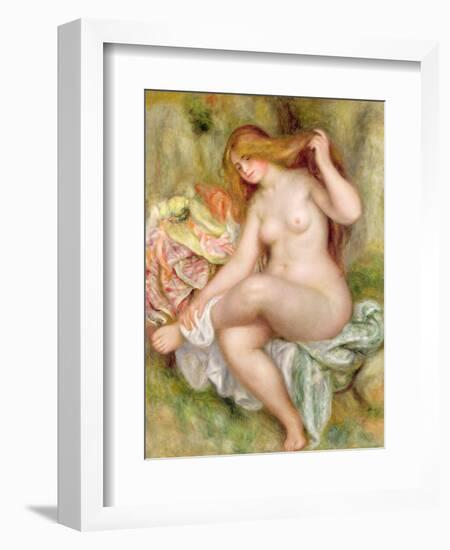 Seated Bather, 1903-06-Pierre-Auguste Renoir-Framed Giclee Print