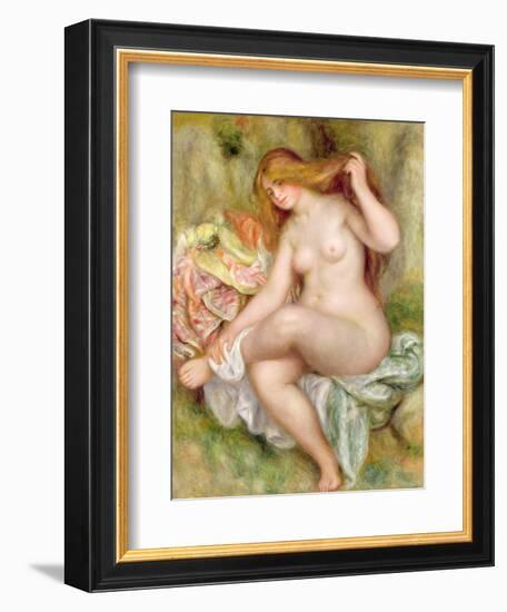 Seated Bather, 1903-06-Pierre-Auguste Renoir-Framed Giclee Print