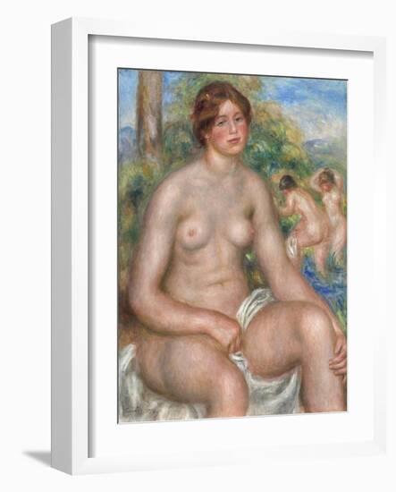 Seated Bather, 1914-Pierre-Auguste Renoir-Framed Giclee Print