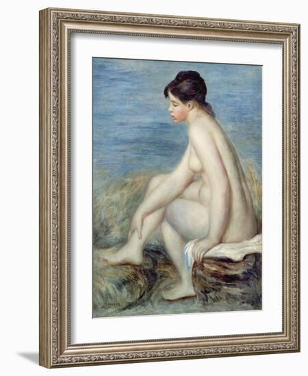 Seated Bather-Pierre-Auguste Renoir-Framed Giclee Print