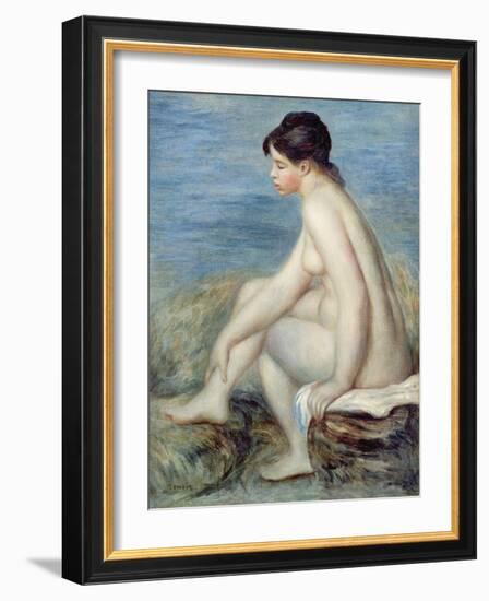 Seated Bather-Pierre-Auguste Renoir-Framed Giclee Print