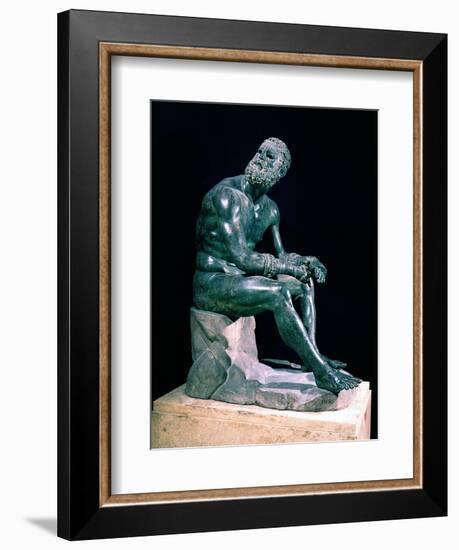 Seated Boxer-null-Framed Giclee Print