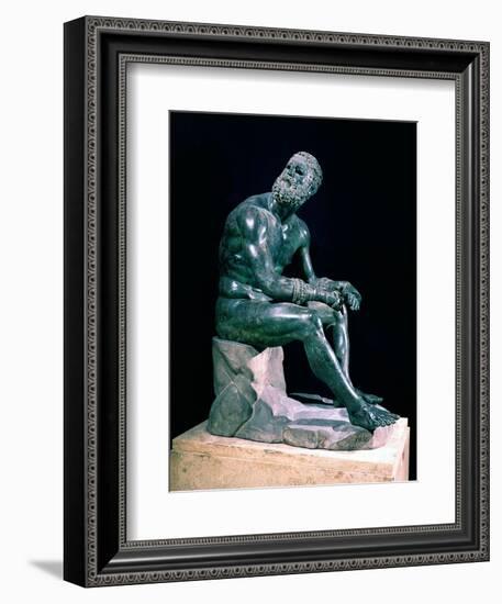 Seated Boxer-null-Framed Giclee Print