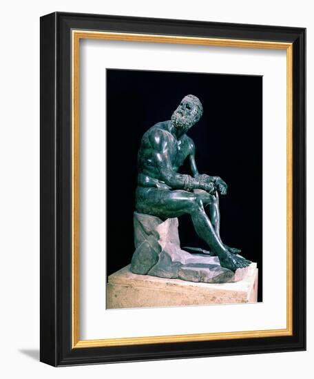 Seated Boxer-null-Framed Giclee Print